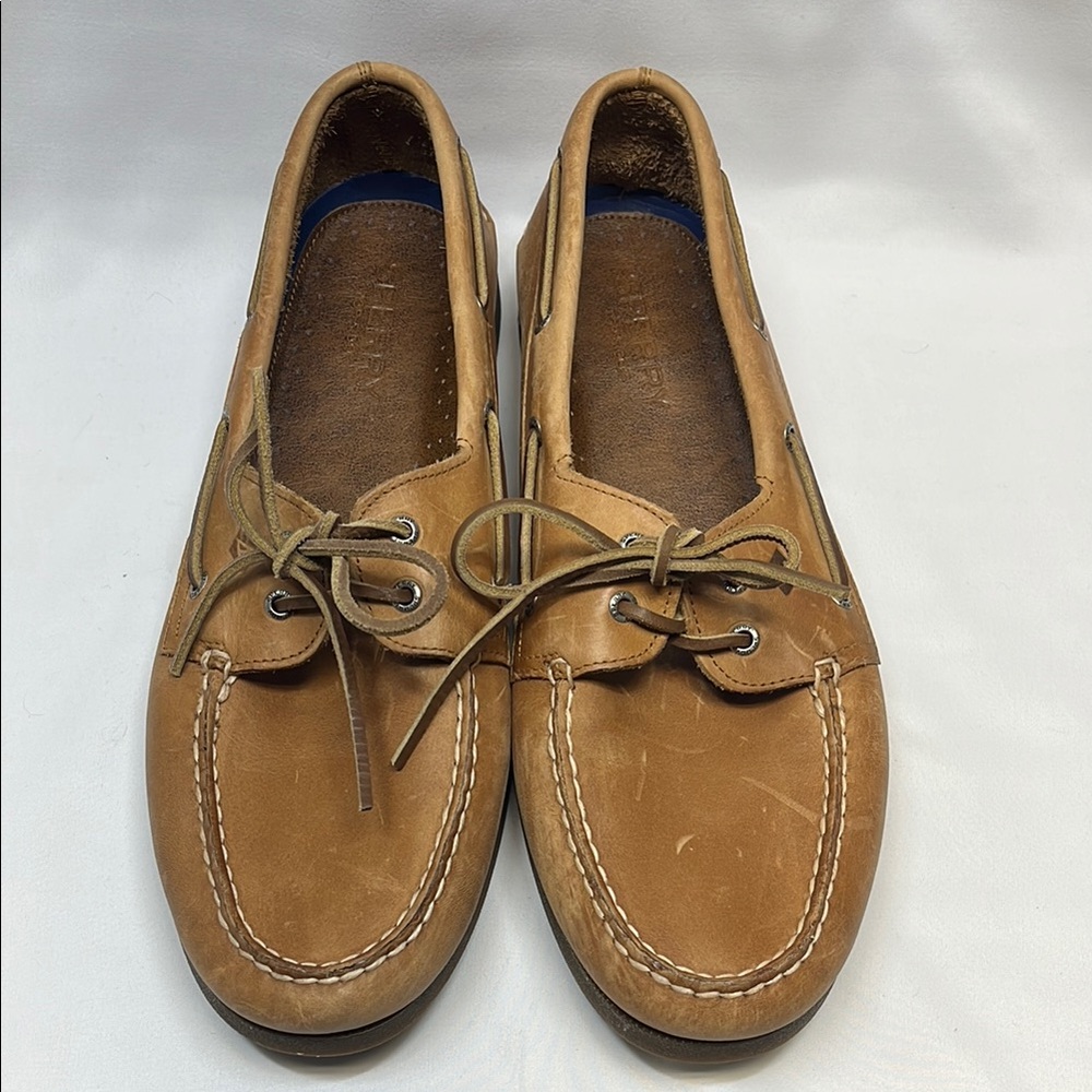 Men's Sperry Top Sider Tan Leather Boat Shoes
